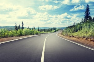 road in mountain forest